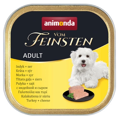 ANIMONDA Dog Vom Feinsten Adult indyk z żółtym serem 150g