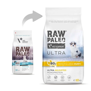 Vetexpert Raw Paleo Ultra Turkey Puppy Medium/ Large 10kg/ Opakowanie uszkodzone (2036)!!!