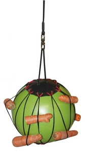 KERBL Piłka zawieszana dla konia, ze sznurkami na smakołyki, zielony