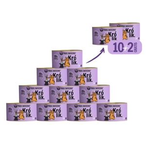 Paka Zwierzaka- karma mokra dla kota królik  10x200g+2 szt GRATIS !!!