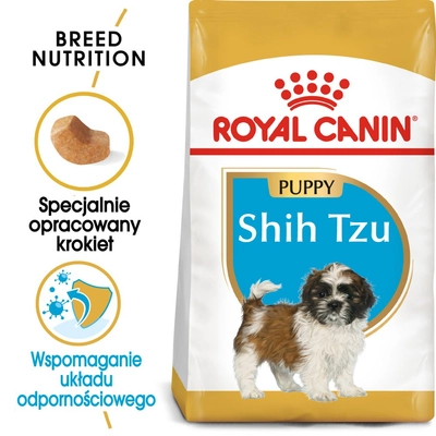 ROYAL CANIN Shih Tzu Puppy 1,3 kg karma sucha dla szczeniąt do 10 miesiąca, rasy shih tzu opakowanie Uszkodzone (1756)