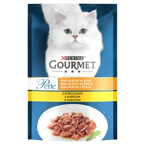 Purina Gourmet Perle Karma dla kotów mini fileciki w sosie z kurczakiem 85g