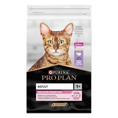 PRO PLAN Delicate Digestion Karma dla kotów bogata w indyka 10kg \ Opakowanie uszkodzone (5410, 5389)