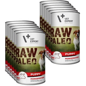 Vetexpert RAW PALEO puppy beef 12x400g - wołowina puszka
