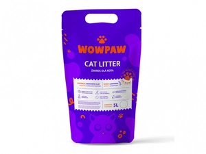 WOW PAW Żwirek Bentonitowy - Lawendowy dla kota 5L-4kg / Opakowanie uszkodzone (4396) !!!