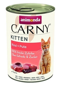 ANIMONDA Cat Carny Kitten smak: wołowina, indyk 400g
