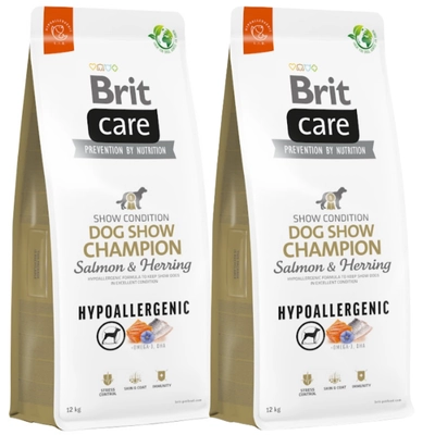 BRIT CARE Dog Hypoallergenic Dog Show Champion Salmon & Herring 2x12kg