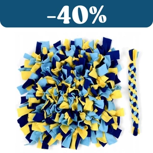 NUXIE® Zabawka dla psa antypoślizgowa mata węchowa 40cm + szarpak (kolor losowy)