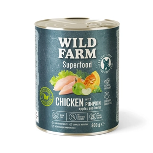 WILD FARM Superfood Chicken (Kurczak z dynią, jabłkiem i ziołami) 800g bezzbożowa karma dla psa
