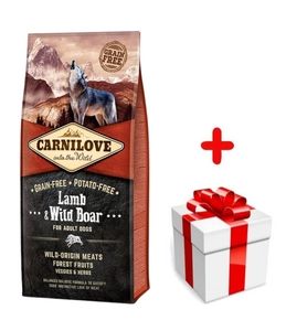 Carnilove Lamb & Wild Boar for Adult 12kg + niespodzianka dla psa GRATIS!