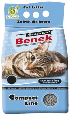 SUPER BENEK Żwirek Compact 10L- 7,5kg / Opakowanie uszkodzone (6434) !!!