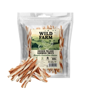WILD FARM kanapka z kurczakiem i dorszem 500g przysmak dla psa