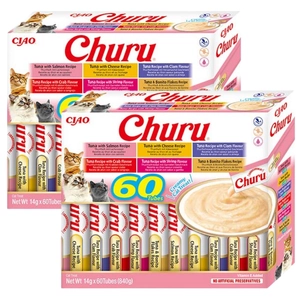 INABA  Churu dla kota - mix smaków z tuńczykiem 2x(60x14g)