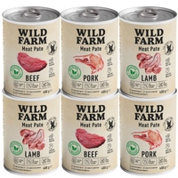 WILD FARM Pate Mix Smaków 6x400g bezglutenowa karma dla psa 