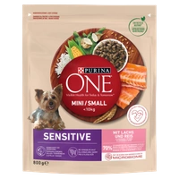 PURINA ONE Mini/Small Sensitive Łosoś, ryż - sucha karma dla psa - 800 g