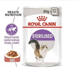ROYAL CANIN  Sterilised 12x85g karma mokra w sosie dla kotów dorosłych, sterylizowanych