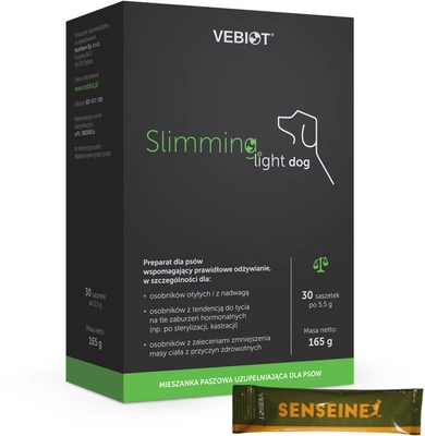 Vebiot Slimming-light dog 30 saszetek 165g+Vebiot Senseine 1 saszetka 9 g GRATIS 