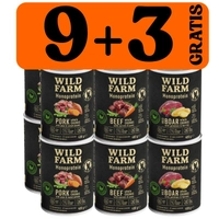 WILD FARM Monoprotein Mix smaków 9x400g + 3x400g GRATIS 