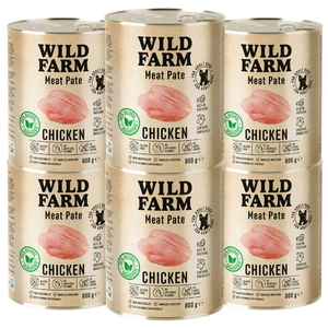 WILD FARM Pate Chicken 6x800g bezglutenowa karma dla psa