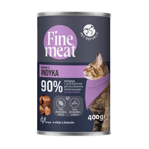 PetRepublic Fine Meat danie z indyka 400g dla kota