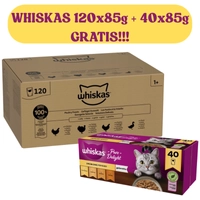 Whiskas Drobiowa Uczta 120x85g w Galaretce + WHISKAS Adult 40x85g Drobiowe Frykasy 