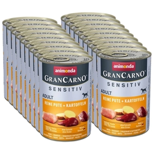 ANIMONDA GranCarno Sensitiv  Adult Dog smak: Indyk + ziemniaki 18x400g