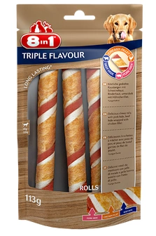 8in1 Przysmak TRIPLE FLAVOUR rolls - mięsna rolada 113g 