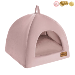 RECOBED budka dla psa Welurowe lila róż M 50x50cm