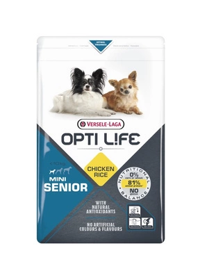 VERSELE-LAGA Opti Life Senior Mini 2,5kg - z kurczakiem - dla małych ras w wieku powyżej 7 lat 