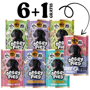 Dobry Pies mix smaków 6x400g + 400g GRATIS