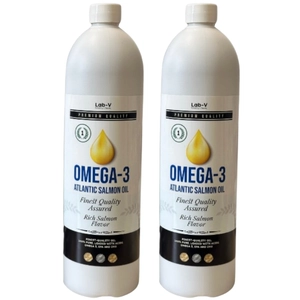 Lab-v Omega-3 Olej z łososia dla psów i kotów 2x1l