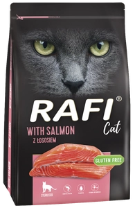 DOLINA NOTECI Rafi Cat karma sucha dla kotów sterylizowanych z łososiem 7kg opakowanie uszkodzone (2720,2740)