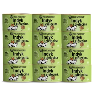 Paka Zwierzaka- karma mokra Indyk i cielęcina 12x200g