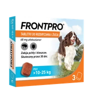  Frontpro tabletki na pchły i kleszcze L 68mg 10-25kg x 3tabl 