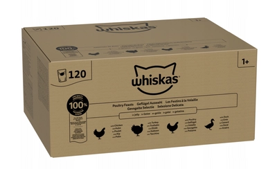 Whiskas Drobiowa Uczta 120x85g Mokra Karma Dla Dorosłego Kota w Galaretce