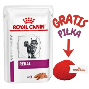 ROYAL CANIN Cat Renal 12x85g saszetka (pasztet) +  piłka dla kota GRATIS!!