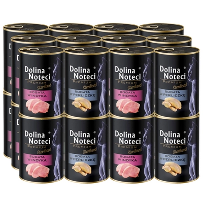 DOLINA NOTECI Premium dla kotów sterylizowanych bogata w indyka/perliczkę 24x400g