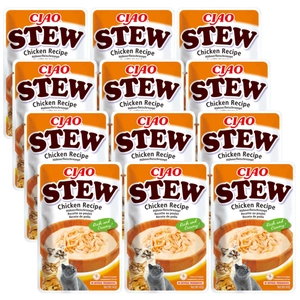 INABA  Cat Ciao Stew - kremowa potrawka dla kota o smaku kurczaka 12x40g