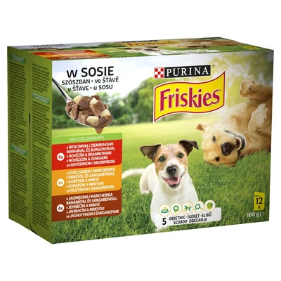 PURINA Friskies Karma dla psów w sosie 12x100g