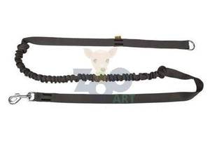 DINGO Smycz dla psa z amortyzatorem do biegania - czarna