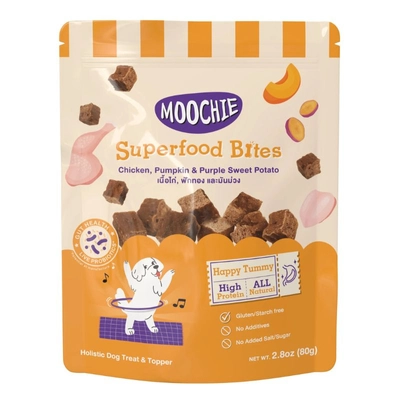 MOOCHIE Superfood Bites Chicken, Pumpkin & Purple Potato 40g smakołyki dla psa