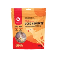 MACED Ucho królicze nadziewane kaczką 500g