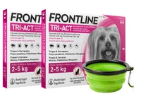 FRONTLINE Tri-Act  XS 2-5kg (pipeta 3 x 0,5ml) X2 + SILIKONOWA MISKA NA WODĘ GRATIS!