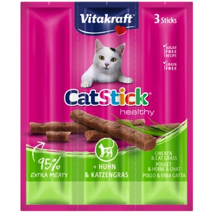 VITAKRAFT Kabanosy Cat Stick z kurczakiem i trawą dla kota 18g