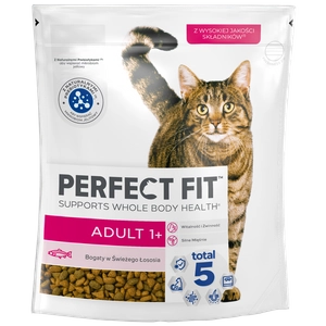PERFECT FIT (Adult 1+) 750g Bogaty w łososia - sucha karma dla kota dorosłego