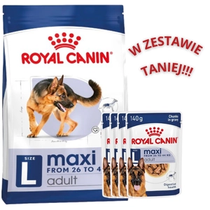 ROYAL CANIN Maxi Adult 4kg + 10x140g saszetka