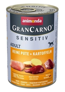 ANIMONDA GranCarno Sensitiv  Adult Dog smak: Indyk + ziemniaki 400g