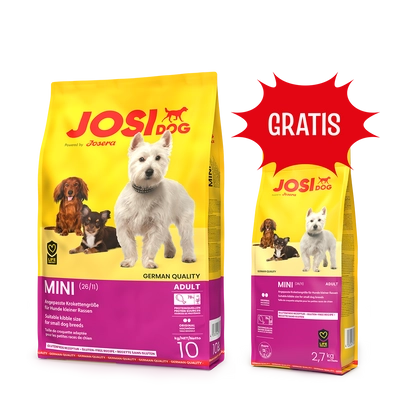 JOSERA JosiDog Mini 10kg + 2,7kg GRATIS!!