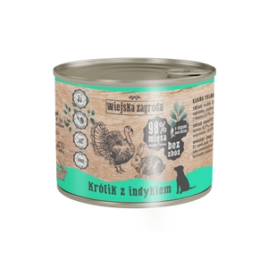 Wiejska Zagroda Królik z indykiem 200g dla psa