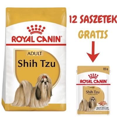 ROYAL CANIN Shih Tzu Adult 1,5kg karma sucha dla psów dorosłych rasy shih tzu+ ROYAL CANIN Shih Tzu Adult 12x85g  GRATIS!!